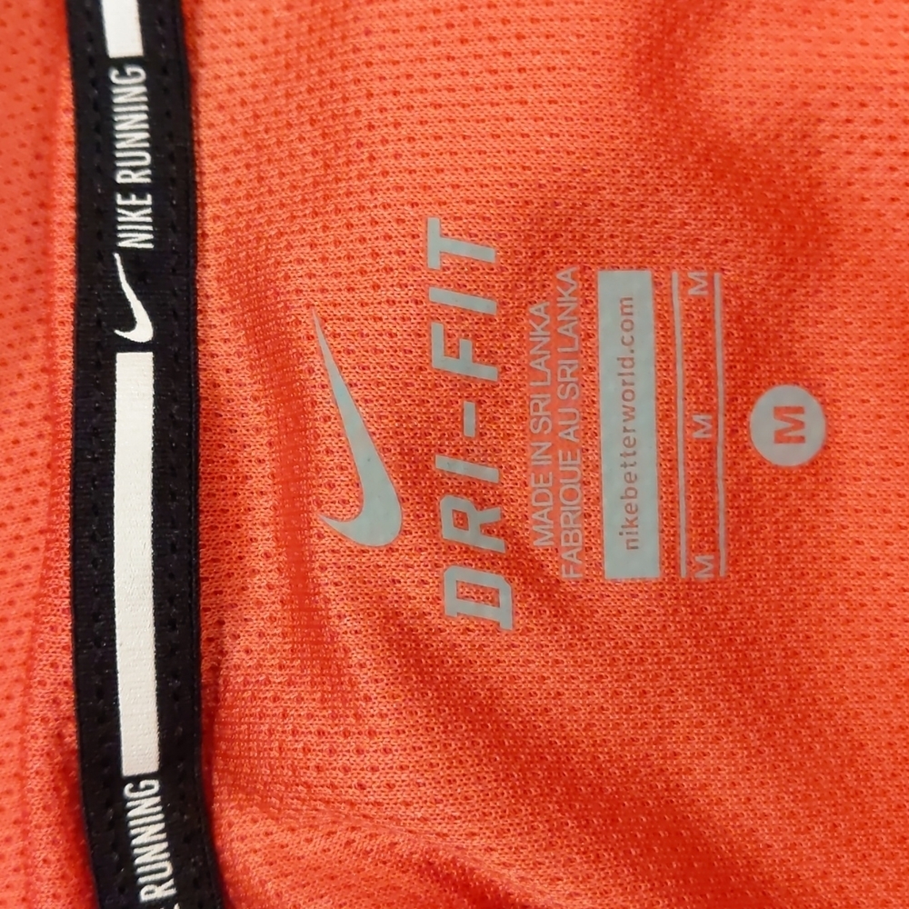 Nike dri-fit 3/4 snap button up hoodie coral in color and size med. - Picture 5 of 7